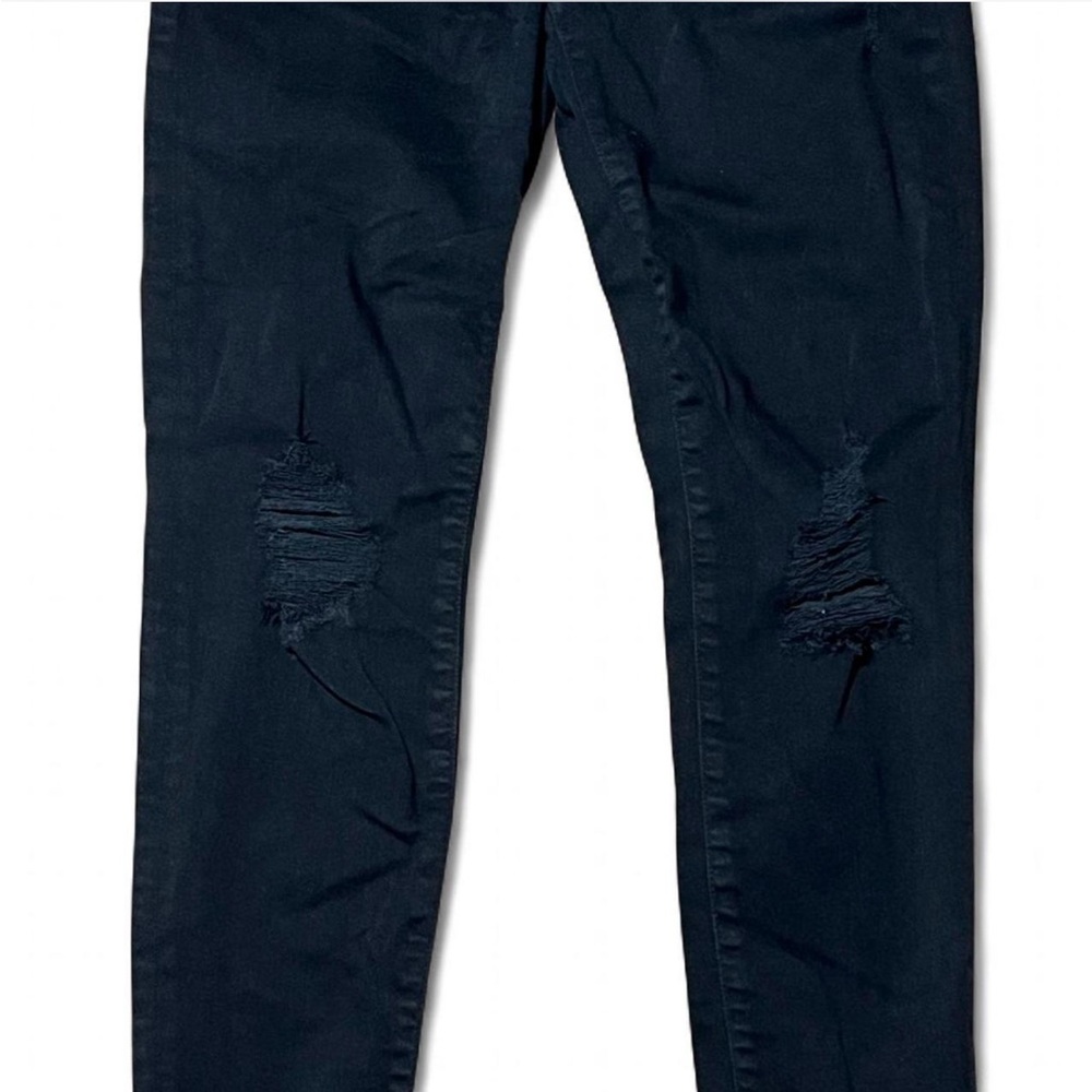 American Eagle Outfitters Black Distressed Jeggings - 4 SHORT - Picture 2 of 5